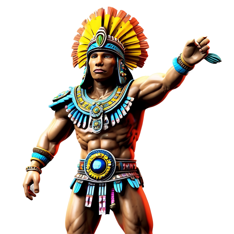 Aztec Warrior Underwater Scene Png Lsh PNG Image