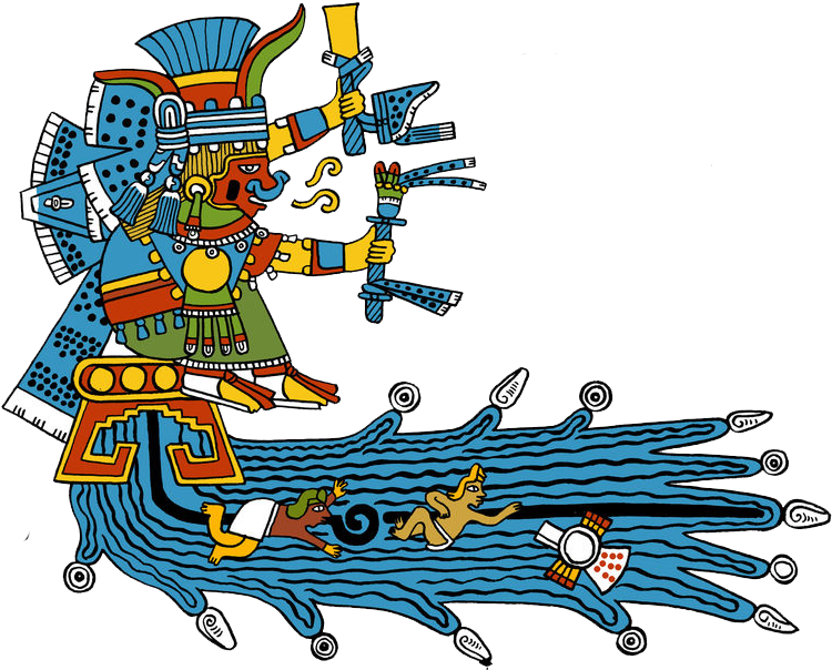 Aztec Warriorand Stream Glyph PNG Image