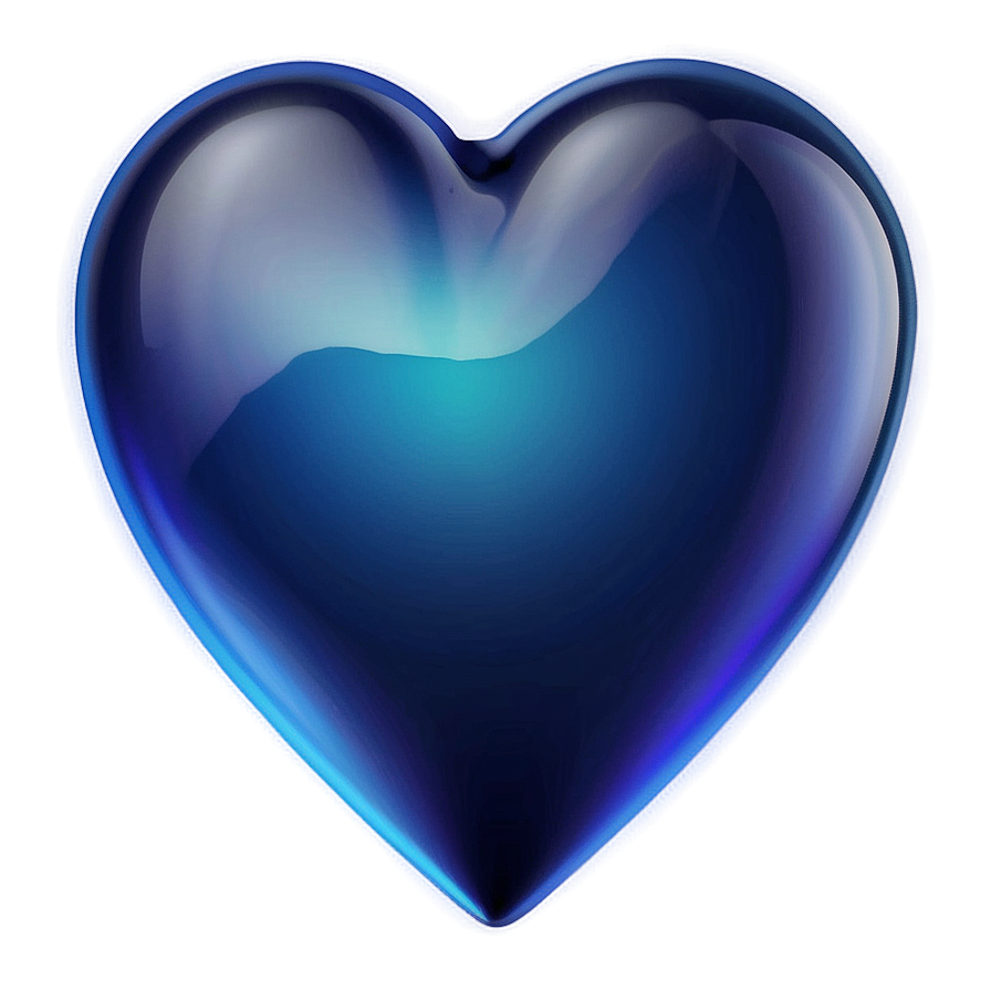 Azure Blue Heart Emoji Png Oaq PNG Image