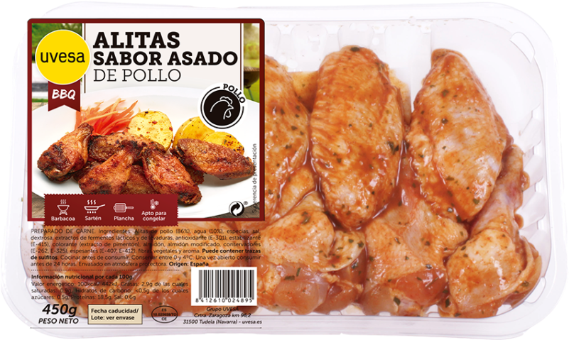 B B Q Flavored Chicken Wings Packaging PNG Image