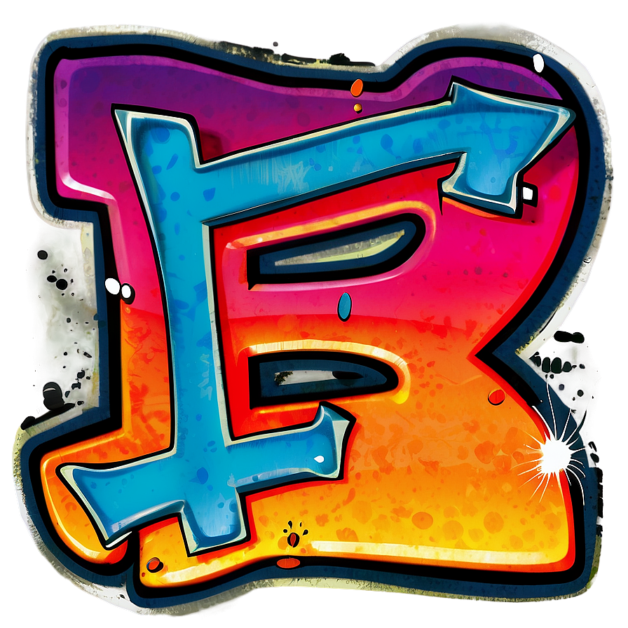 B In Graffiti Style Png 05242024 PNG Image