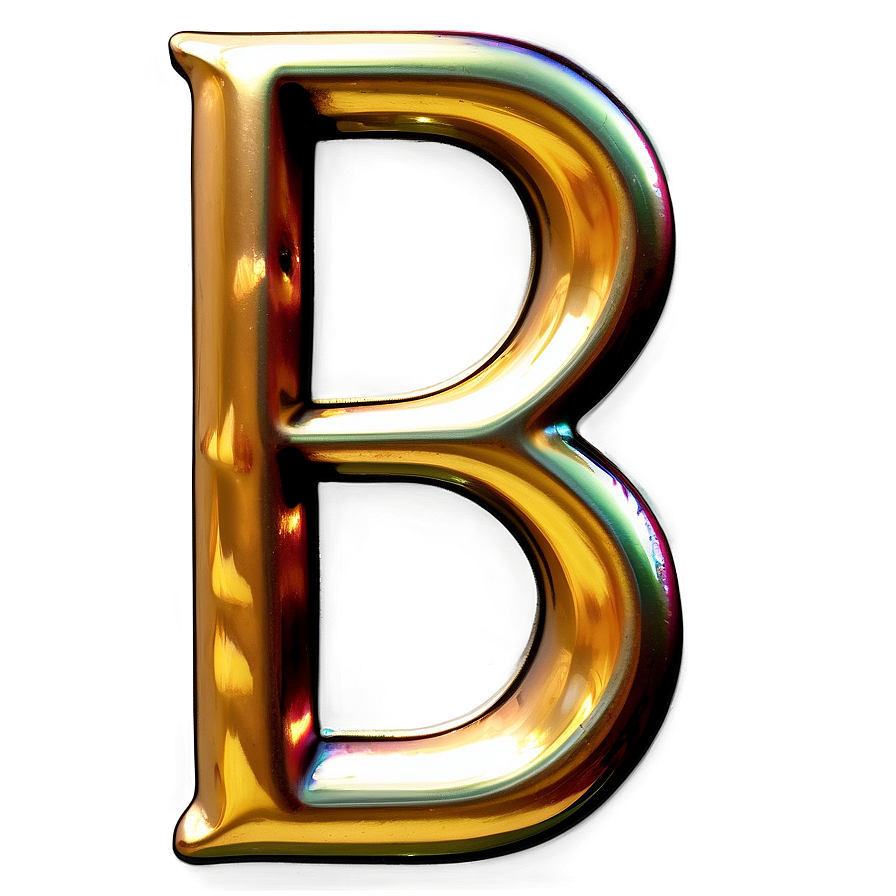 B Letter In Gold Png 13 PNG Image