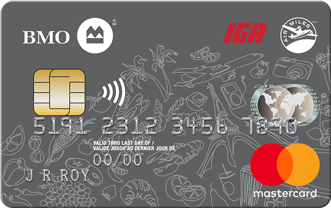 B M O I G A Air Miles Mastercard PNG Image