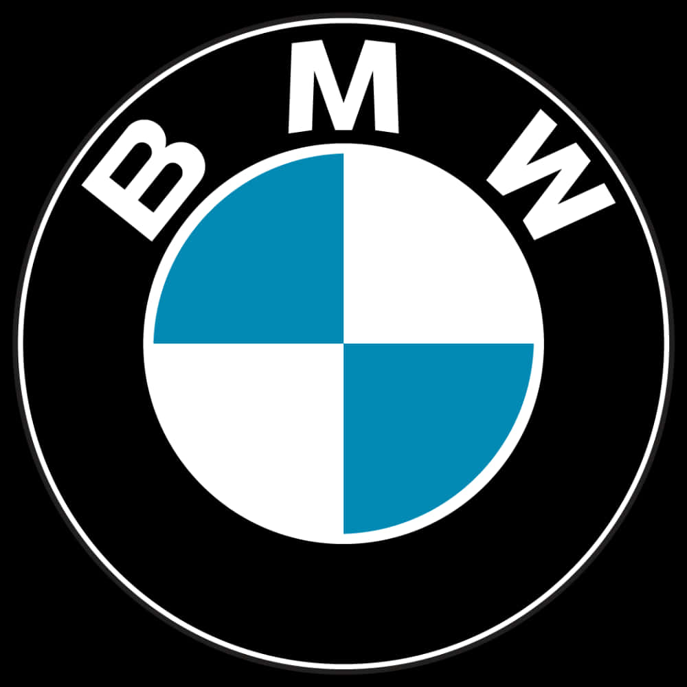 B M W Logo Black Background PNG Image