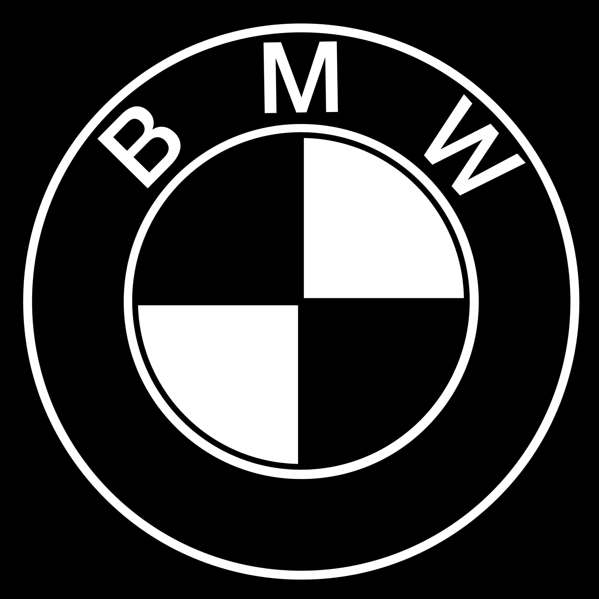 B M W Logo Blackand White PNG Image