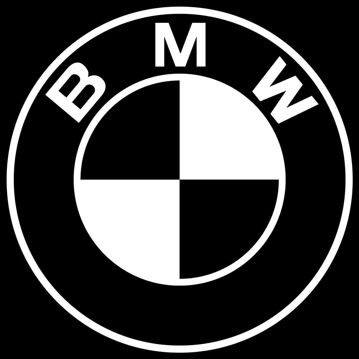 B M W Logo Blackand White PNG Image