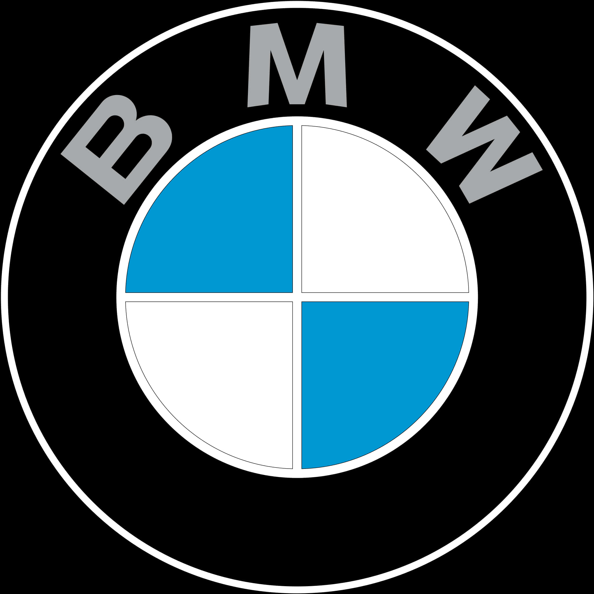 B M W Logo Classic Design PNG Image