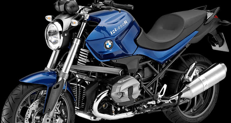 B M W R1200 R Blue Motorcycle H D PNG Image