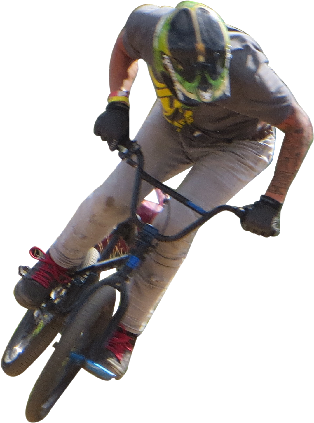 B M X Rider Mid Air Trick PNG Image