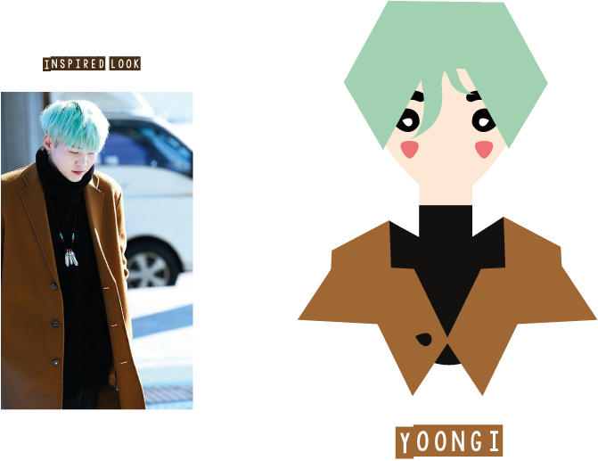 B T S Yoongi Chibi Inspired Look PNG Image