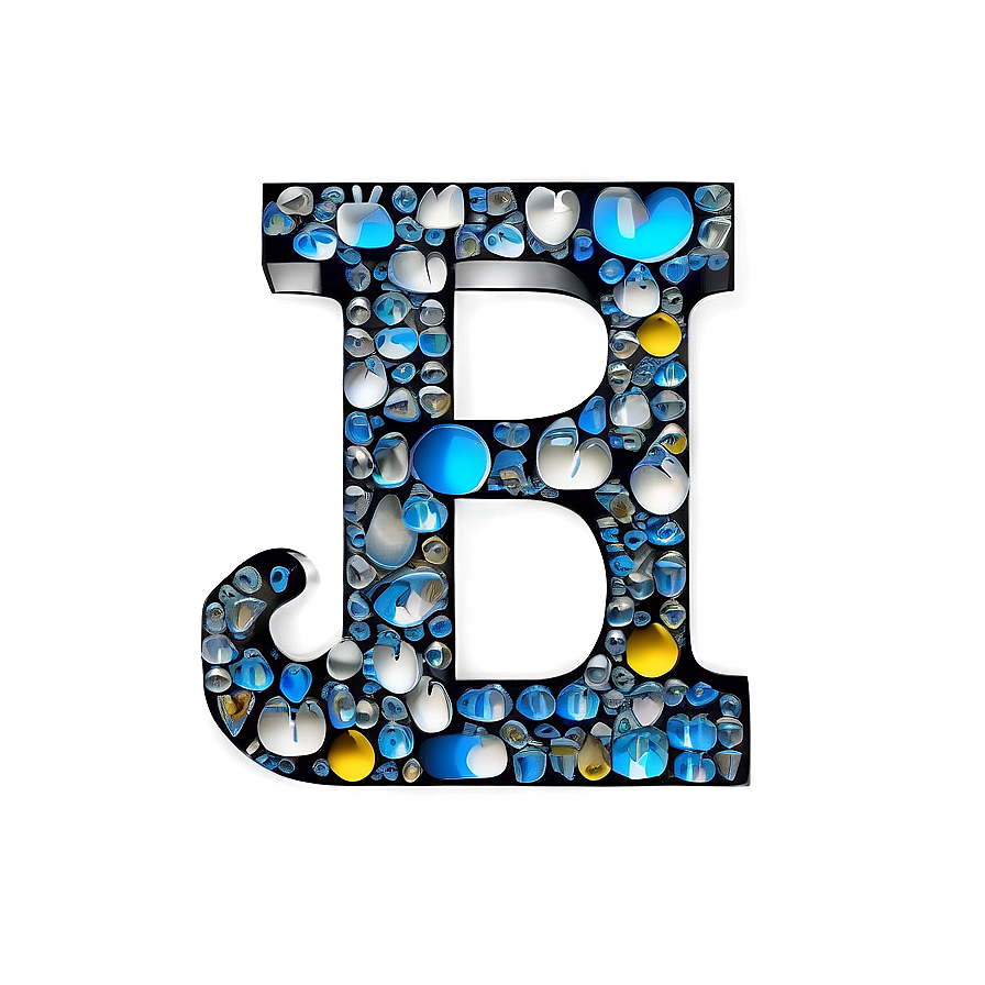 B Typography Art Png Gvs57 PNG Image