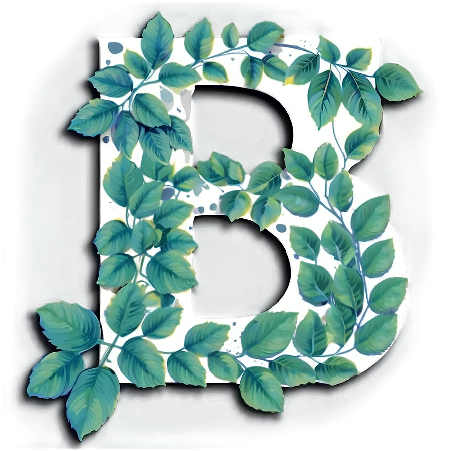 B With Leaves Png Jhc88 PNG Image