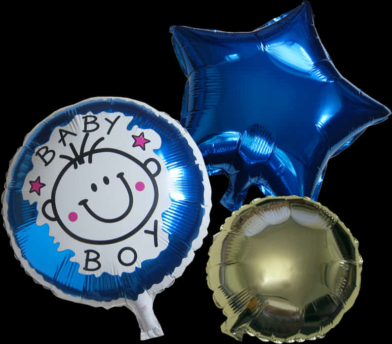 Baby Boy Celebration Balloons PNG Image