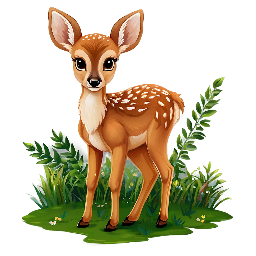 Baby Deer Cute Png Drk PNG Image