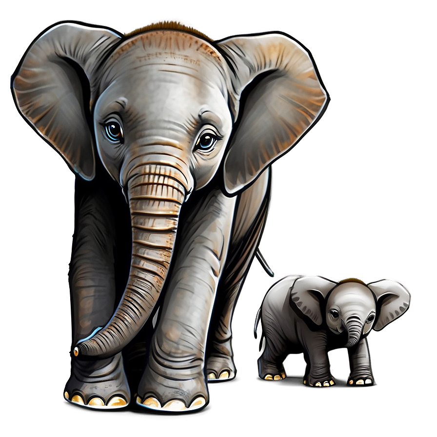 Baby Elephant Cartoon Png 06212024 PNG Image