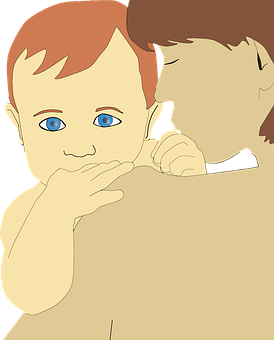 Baby Embrace Illustration PNG Image