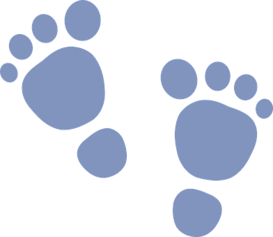 Baby Footprints Graphic PNG Image