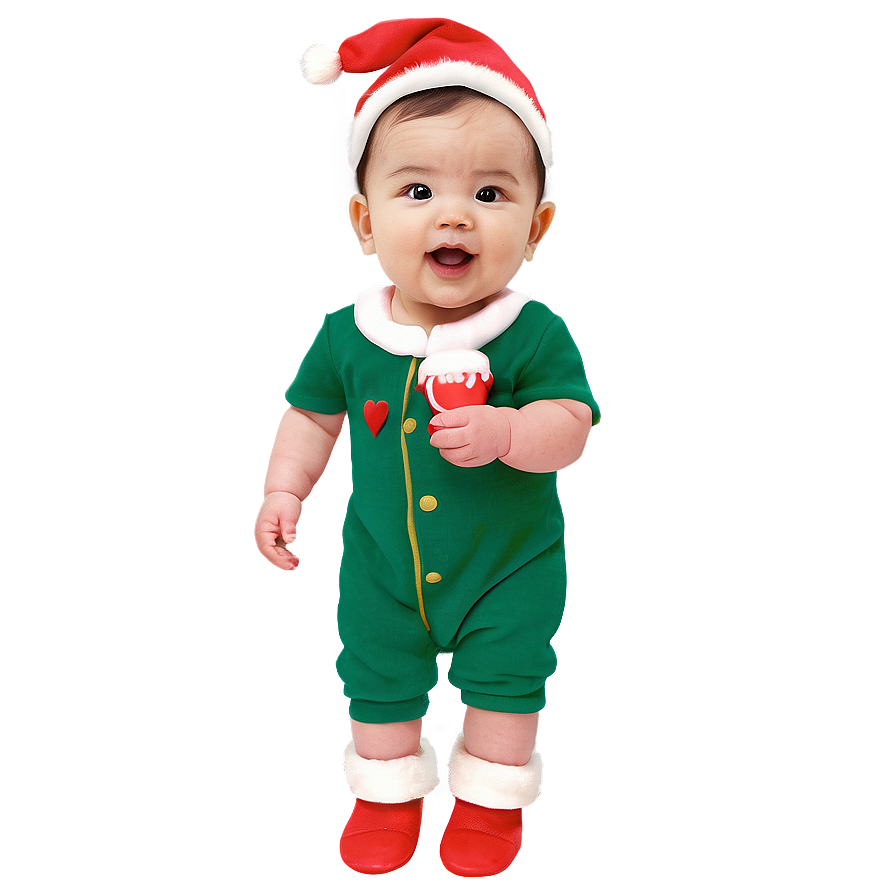 Baby Girl First Christmas Png Isl PNG Image