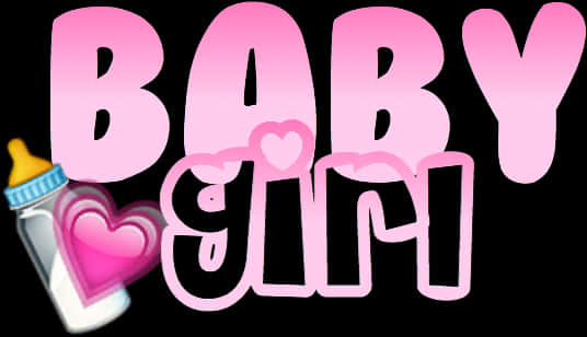 Baby Girl Graphic Overlay PNG Image