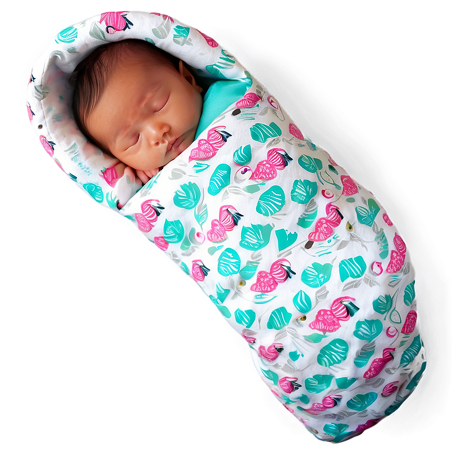 Baby Girl In Swaddle Png Sfa50 PNG Image