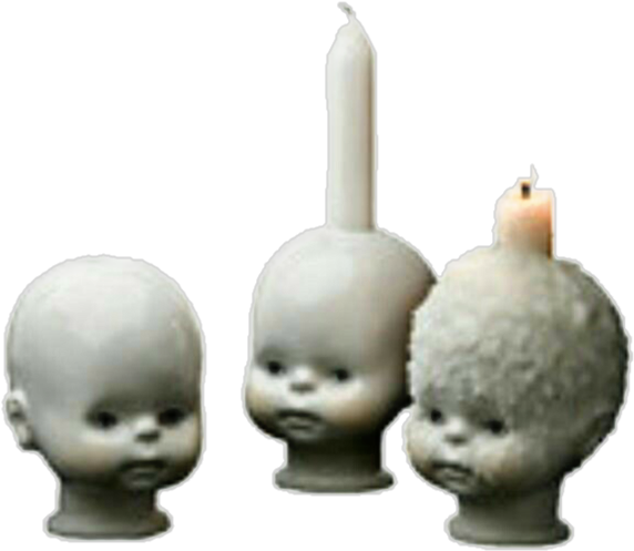 Baby Head Candles Evolution PNG Image