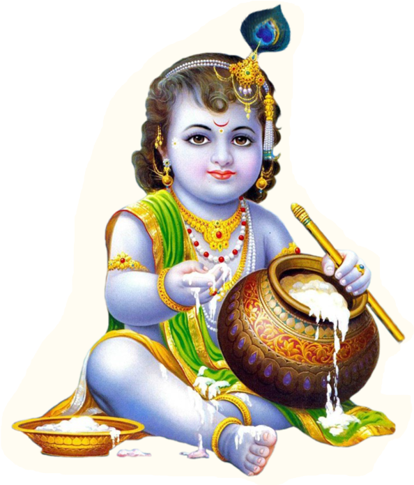 Baby Krishna Butter Thief PNG Image