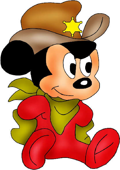 Baby Mickey Cowboy Hat PNG Image