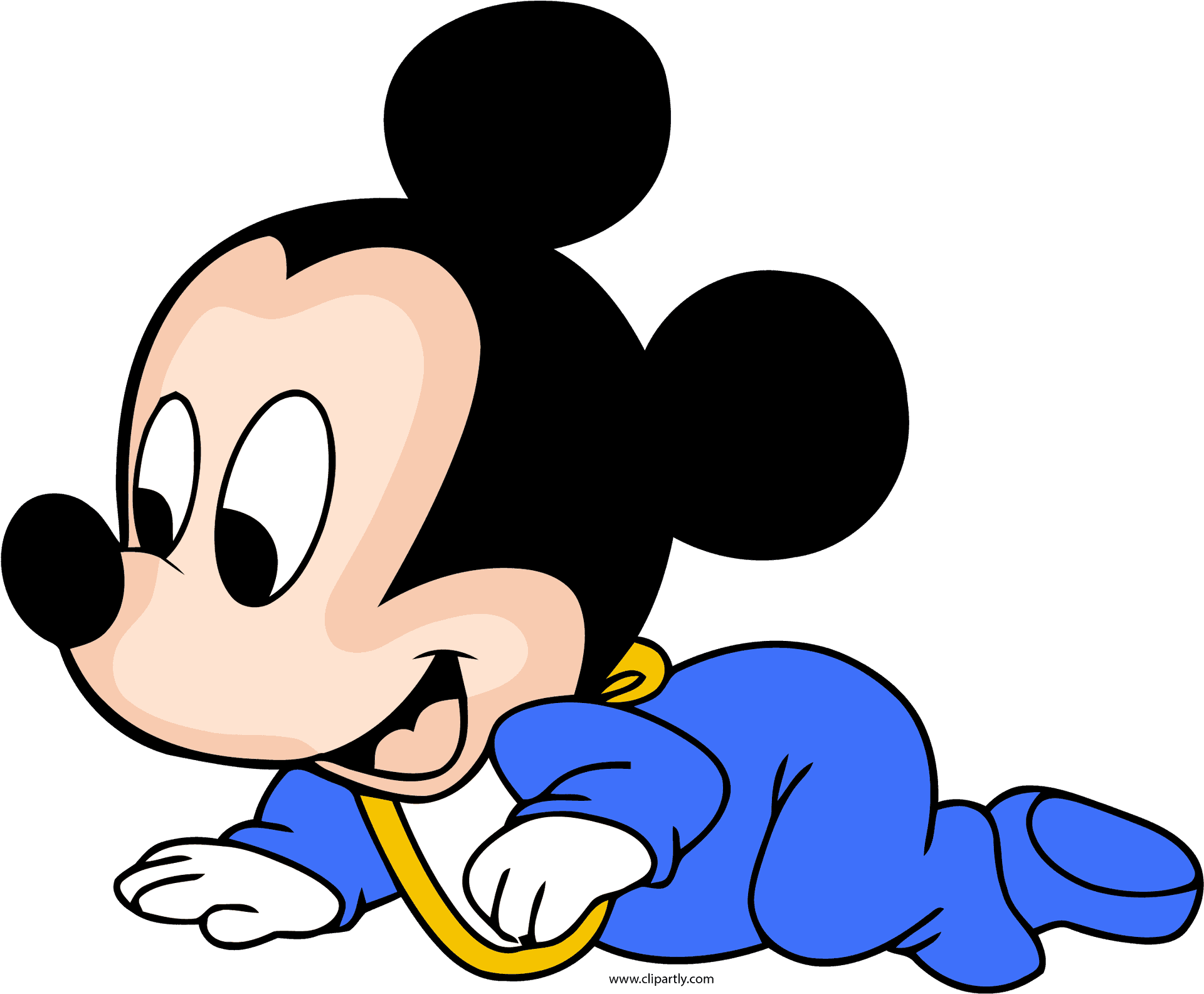 Baby Mickey Crawling PNG Image