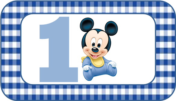 Baby Mickey Number One PNG Image