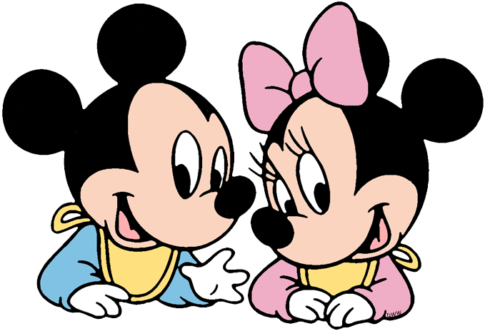 Baby Mickeyand Minnie Together PNG Image