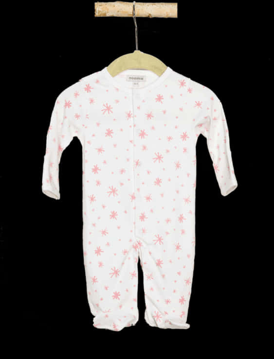 Baby Onesieon Wooden Hanger PNG Image