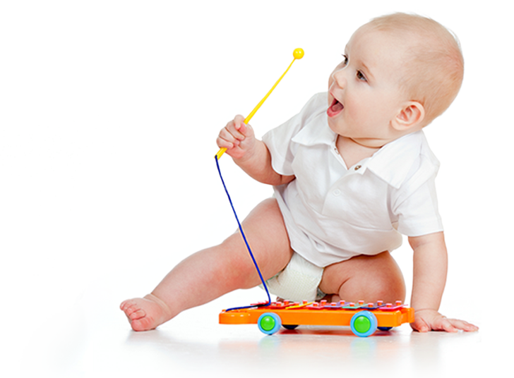 Baby Playing Xylophone PNG Image