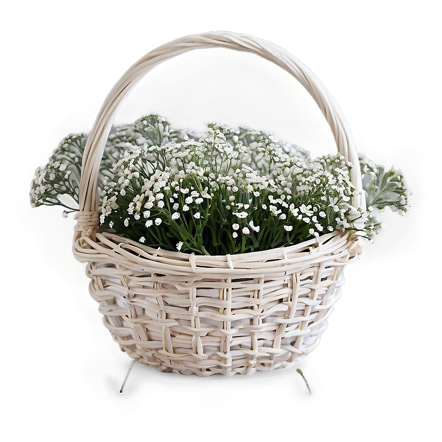 Baby's Breath In Basket Png 06212024 PNG Image