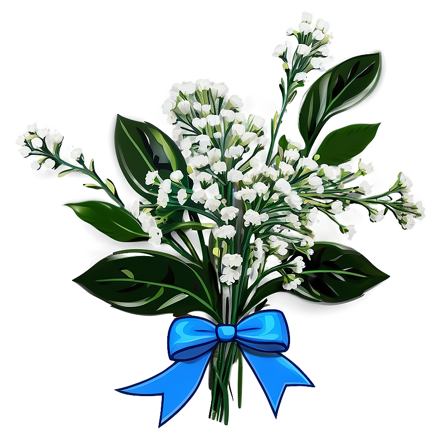 Baby's Breath With Ribbon Png Fav13 PNG Image