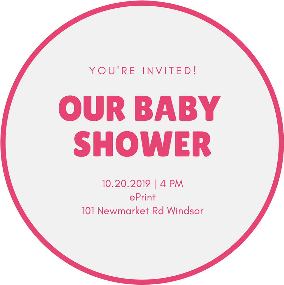 Baby Shower Invitation Template PNG Image