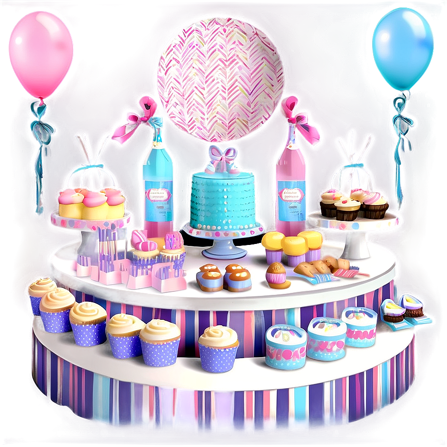 Baby Shower Sweets Table Png Ddh21 PNG Image