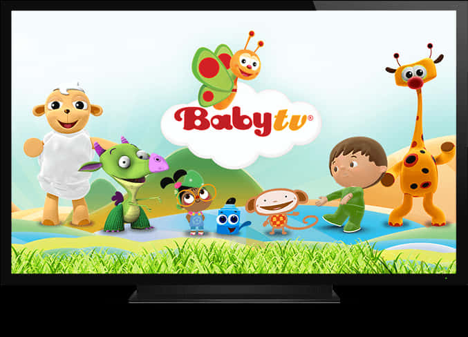 Baby T V Characters On Screen PNG Image