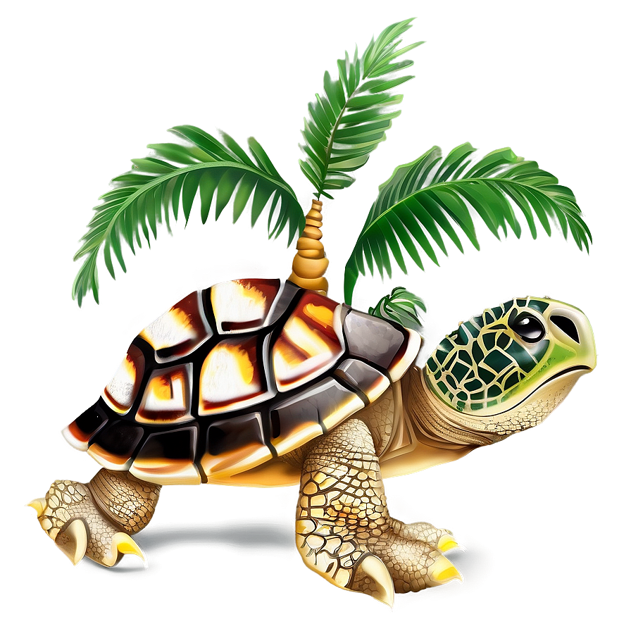 Baby Turtle And Palm Tree Png 81 PNG Image