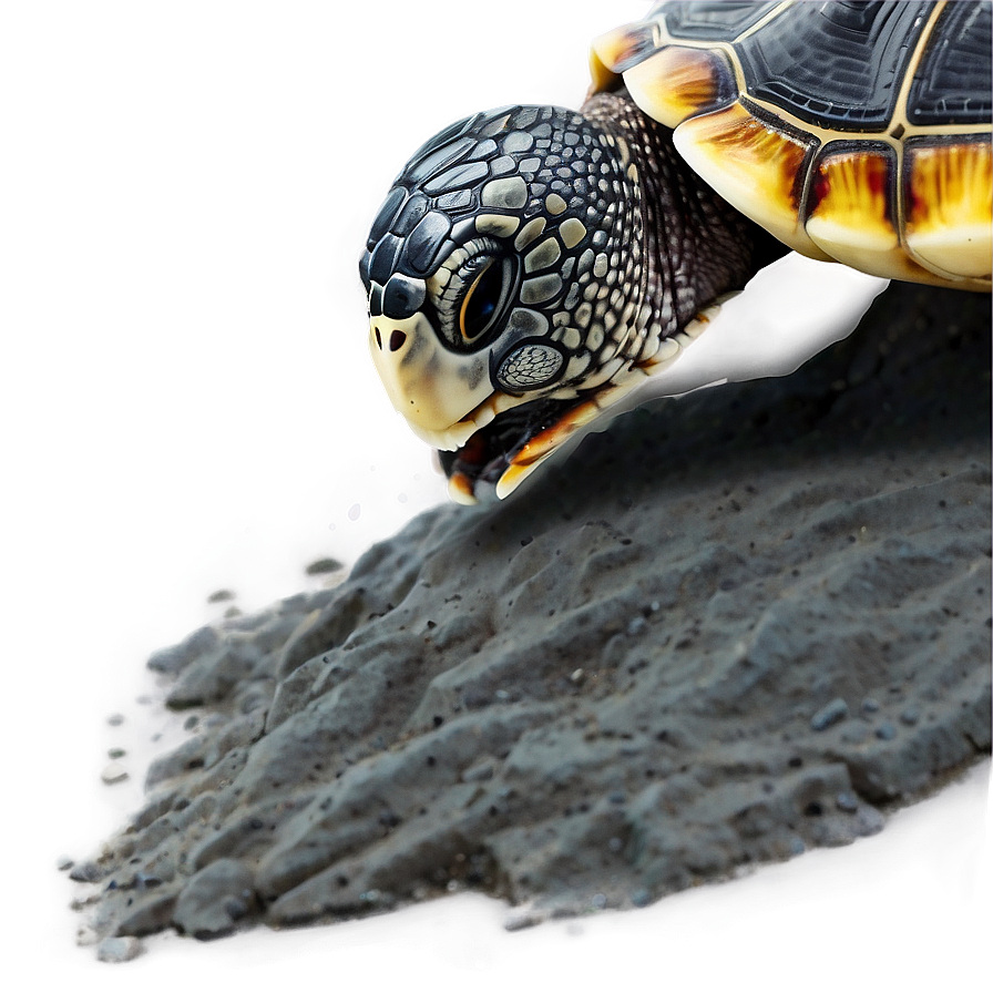 Baby Turtle In Sand Png Kth PNG Image