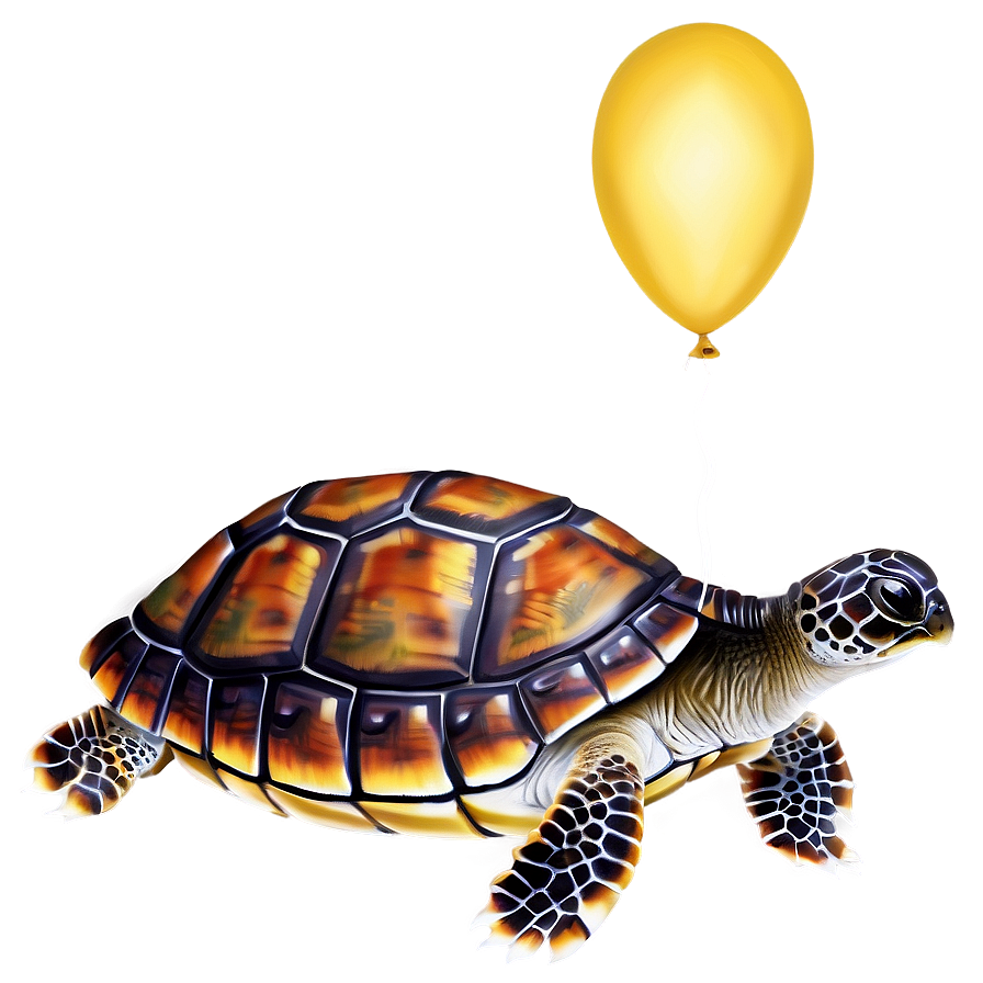 Baby Turtle With Balloon Png 06252024 PNG Image