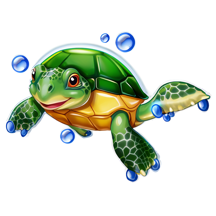 Baby Turtle With Bubble Png Gvl97 PNG Image