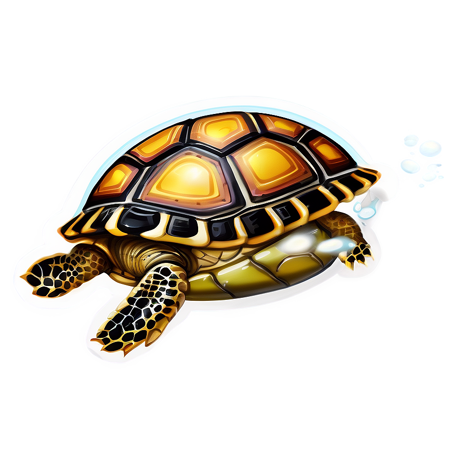 Baby Turtle With Bubble Png Oxl PNG Image