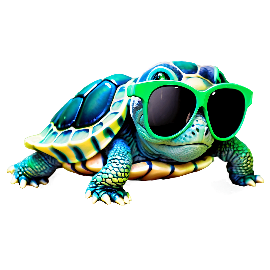 Baby Turtle With Sunglasses Png Naw19 PNG Image