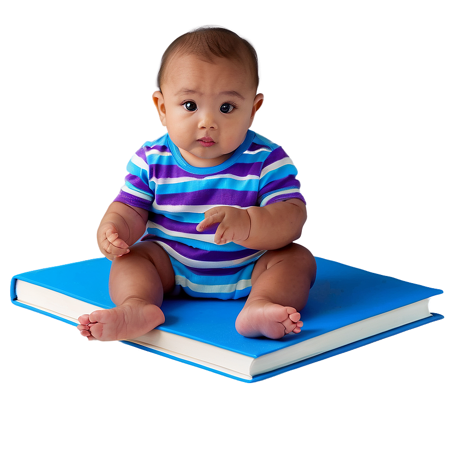 Baby With Book Png Uno PNG Image