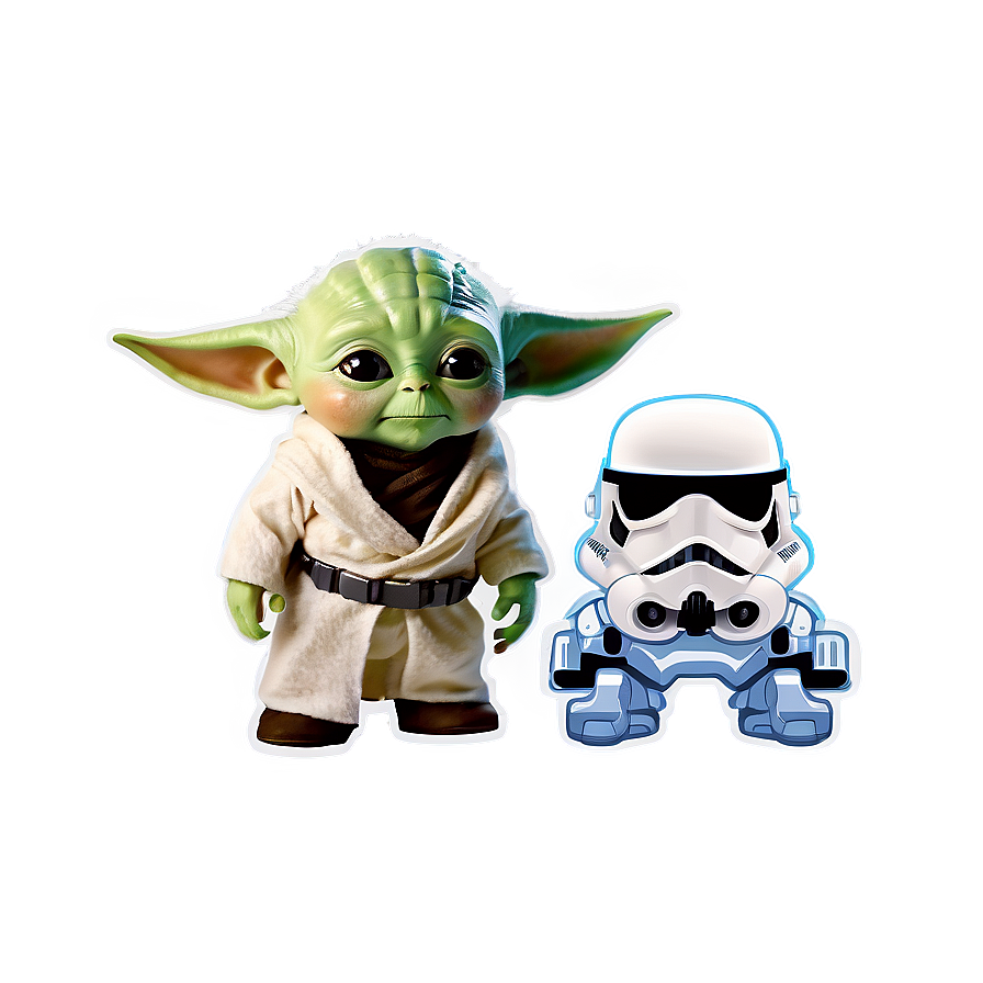 Baby Yoda And Stormtrooper Png 50 PNG Image