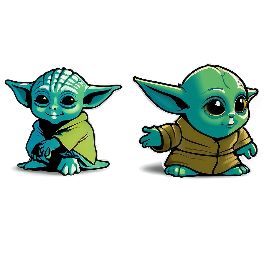 Baby Yoda Cartoon Drawing Png 80 PNG Image