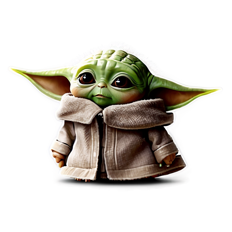 Baby Yoda Cartoon Drawing Png Abg PNG Image