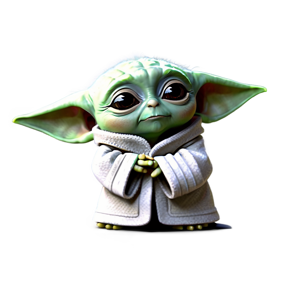 Baby Yoda Cartoon Fan Art Png Mcs PNG Image