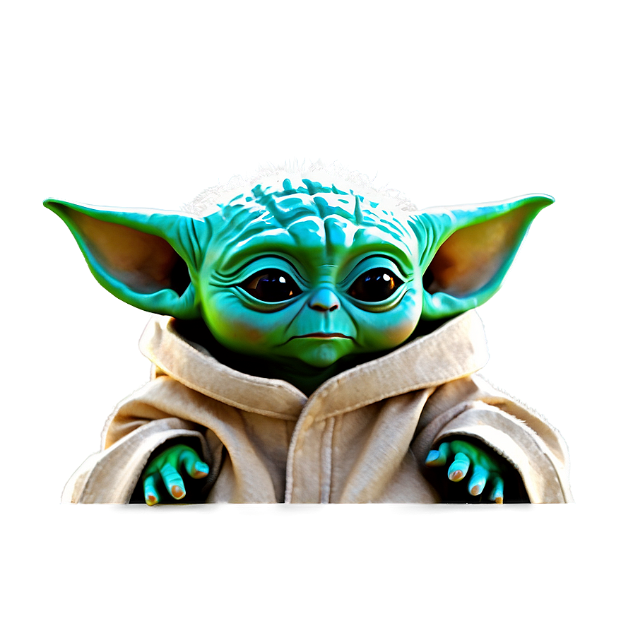 Baby Yoda Cartoon Outline Png Ass PNG Image