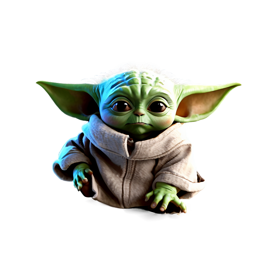 Baby Yoda Cartoon Wallpaper Png 06252024 PNG Image